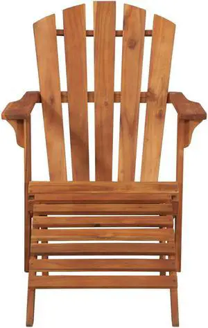 vidaXL Adirondack Chair Patio Chair with Footrest Outdoor Chair Solid Wood