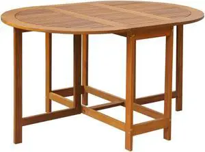 vidaXL Solid Teak Wood Folding Patio Table Weather Resistant 62.9" Dining