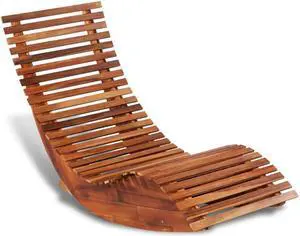 vidaXL Rocking Sun Lounger Acacia Wood vidaXL Rocking Sun Lounger Acacia Wood