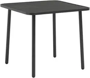 vidaXL Patio Table Outdoor Dining Table Garden Porch Furniture Steel Dark Gray