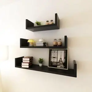 vidaXL Wall Shelves Floating Shelves Wall Mounted Display Shelves 4 Pcs White