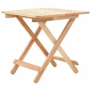 vidaXL Side Table Brown Solid walnut wood Compact Collapsible