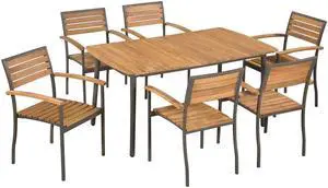vidaXL Patio Bistro Set 3 Piece Patio Furniture Set Table Chairs Rattan Black