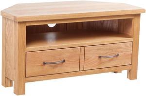 vidaXL TV Stand TV Unit Sideboard Home TV Console with Drawer Solid Oak Wood