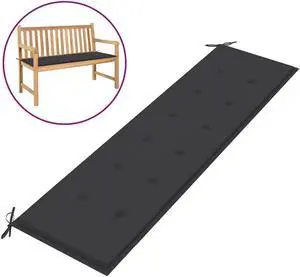 vidaXL Bench Cushion Water Repellent Garden Cushion Anthracite Oxford Fabric