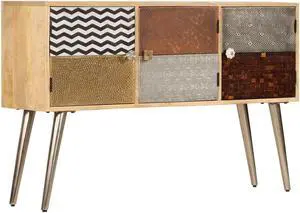 vidaXL Sideboard Bar Buffet Console Cabinet with Compartments Solid Wood Mango