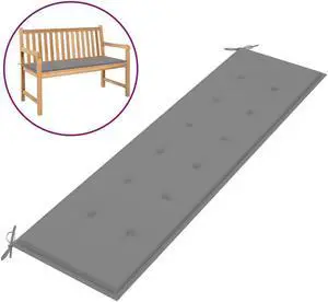 vidaXL Bench Cushion Water Repellent Garden Seat Cushion Gray Oxford Fabric