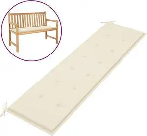 vidaXL Bench Cushion Water Repellent Garden Seat Cushion Cream Oxford Fabric