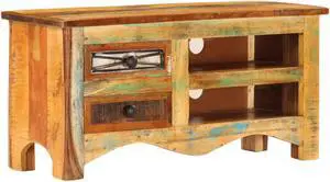 vidaXL TV Stand TV Unit Sideboard TV Console Cabinet Recycled Teak and Steel