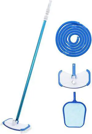 vidaXL Pool Cleaning Kit Pool Maintenance Kit Care Kit Vacuum Skimmer 4 Piece