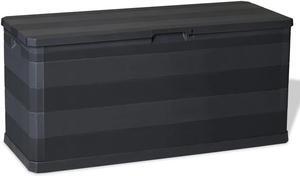 vidaXL Patio Storage Deck Box Chest for Outdoor Cushions Garden Tools Black