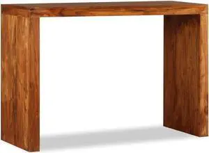 vidaXL Solid Wood with Honey Finish Console Table 43.3" Accent End Stand