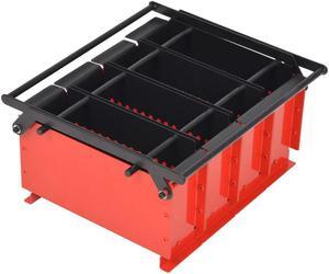 vidaXL Briquette Maker Newspaper Paper Log Briquette Maker Steel Black and Red