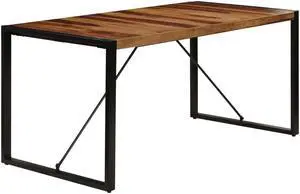 vidaXL Dining Table Brown and black