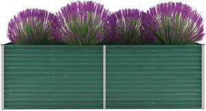 vidaXL Planter Flower Box with Arch Trellis Raised Bed Planter Solid Firwood