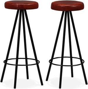 vidaXL Bar Stools Bar Seats Counter Height Island Stools 2 Pcs Solid Mango Wood