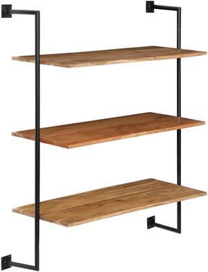 vidaXL Wall Shelf Floating Shelf Wall Mounted Display Shelf Solid Acacia Wood