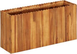 vidaXL Gabion Raised Bed Galvanized Steel 106.3" Raised Garden Bed Flower Box