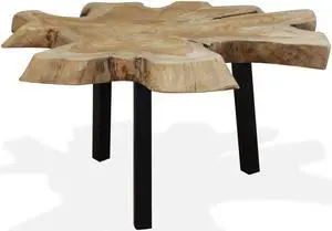 vidaXL Coffee Table End Table for Living Room Bedroom Furniture Genuine Teak