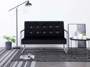 vidaXL 3-Seater Sofa with Throw Pillows Accent Couch Settee Light Gray Velvet