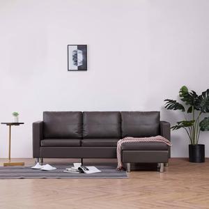 vidaXL Sofa Bed Convertible Sectional Sofa Bed with Two Pillows Black Fabric