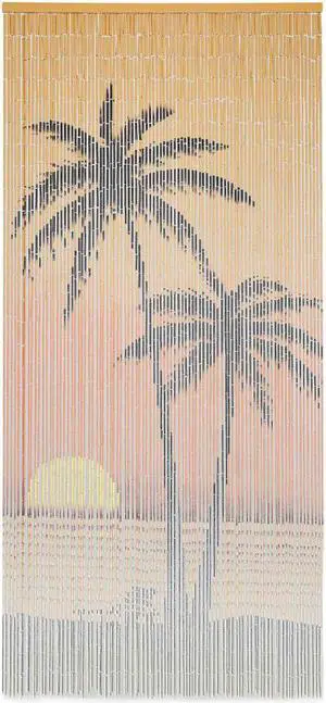 vidaXL Insect Door Curtain Bamboo Palm Tree Anti Mosquito Bug Fly Screen Net vidaXL Insect Door Curtain Bamboo Palm Tree Anti Mosquito Bug Fly Screen Net