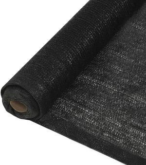 vidaXL Fence Privacy Screen Outdoor Patio Privacy Wall Windscreen HDPE Black