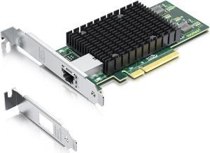 10Gb PCI-E NIC Network Card, Single Copper RJ45 Port, with Intel X540-BT1 Controller, PCI Express Ethernet LAN Adapter Support Windows Server/Windows/Linux/ESX Compare to Intel X540-T1