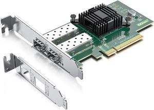 10Gb PCI-E NIC Network Card, Dual SFP+ Port, with Intel 82599EN Controller, PCI Express Ethernet LAN Adapter Support Windows Server/Linux/VMware, Compare to Intel X520-DA2(Intel E10G42BTDA)