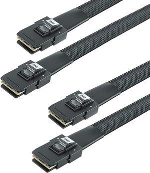10Gtek# 6G Internal Mini SAS SFF-8087 to SFF-8087 Cable, 100-Ohms, 0.5-m(1.6ft), 2 Pack