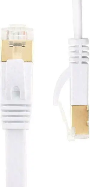 200ft CAT7 Internet Flat Cable RJ45 Network Patch Cord Ethernet Xbox PS4 PC LAN White