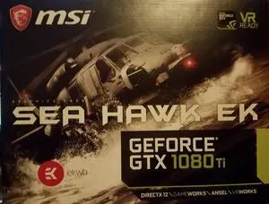 MSI GeForce Graphics Card / GTX 1080 Ti DirectX 12 GTX 1080 Ti SEA HAWK X / Waterblock,  OC,  G5X / 11G  / 912-V360-025