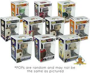 Funko POP Mystery Starter Bundle Pack Set of 6! 6 Random Pops No Duplication! Includes 6 Plastic Protector Cases! Bundle