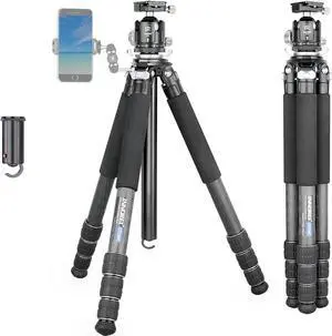 Fiber Tripod-INNOREL GT324C Professional Compact Tripod for DSLR Camera Heavy Duty Stand with Low Gravity Center Ball Head Special-Shaped Center Column Max Load 55lbs/25kg