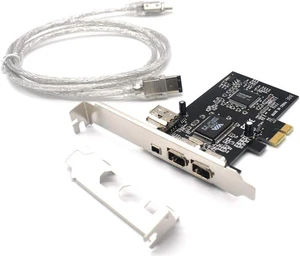 Pcie 3 Ports 1394A Firewire Expansion Card, Pci Express (1X) To External Ieee 1394 Adapter Controller (2 X 6 Pin + 1 X 4 Pin) With Low Profile Bracket For Desktop Pc And Dv Connection Pcie 3 Ports 1394A Firewire Expansion Card, Pci Express (1X) To External Ieee 1394 Adapter Controller (2 X 6 Pin + 1 X 4 Pin) With Low Profile Bracket For Desktop Pc And Dv Connection