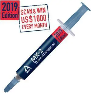ARCTIC MX-2 2019 Edition - Thermal Compound Paste, Carbon Based High Performance, Heatsink Compound CPU for All Coolers, Thermal Interface Material, Easy to Apply, High Durability - 4 Grams ARCTIC MX-2 2019 Edition - Thermal Compound Paste, Carbon Based High Performance, Heatsink Compound CPU for All Coolers, Thermal Interface Material, Easy to Apply, High Durability - 4 Grams