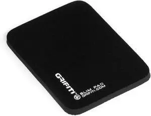 Small Slim Pad 5 x 4 x 0.2 Track Pad Wrist Rest Silicone Ergonomic Carpal Tunnel Resting Support for Computer Track Pad Trackball or Mouse (Black Nylon Surface)