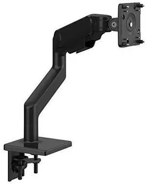 Humanscale M10 Adjustable Heavy Duty Monitor Arm with Angled/Dynamic Links - Two Piece Clamp Mount - Black M10CMBBTB
