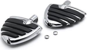 Chrome Motorcycle Wing Foot Pegs Footrests L+R Compatible with Can-Am Spyder RS Models** 2008-2013 Front