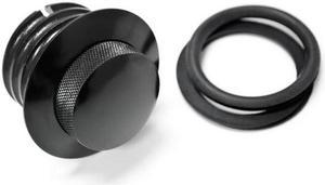 New Flush Black Pop Up Gas Cap Vented Fueltank Fuel Cap Regular Thread (1982-2010) Compatible with Harley Davidson