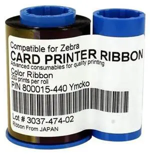 Compatible 800015-440 YMCKO Full Color Ribbon 200prints/Roll Ze bra ID Card Printer p320i p330i p420i P430I p520i