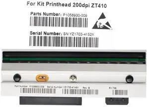 ZT410 Print Head for Ze bra ZT410 Thermal Bar code Printer 203dpi  P1058930-009 Compatible