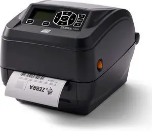 Ze bra ZD500t Thermal Transfer Desktop Printer 203 dpi Print Width 4 in Ethernet Parallel Serial USB Peeler Preinstalled ZD50042-T11200FZ