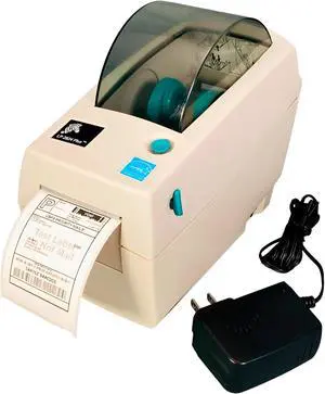 Ze bra LP2824 Plus Compact Thermal Bar code Label Printer USB Serial 282P-201122-040, Bundle with AC Adapter