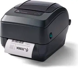 Ze bra - GK420t Thermal Transfer Desktop Printer for Labels, Receipts, Bar codes, Tags, and Wrist Bands - Print Width of 4 in - USB and Ethernet Port Connectivity
