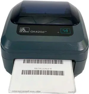 Ze bra GK420d Direct Thermal Bar code Printer USB LAN GK42-202210-000, Bundle with AC Adapter