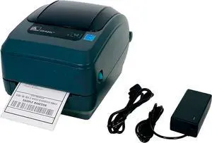 Ze bra GK420T Thermal Transfer Bar code Label Printer USB Ethernet GK42-102220-000, Bundle with AC Adapter