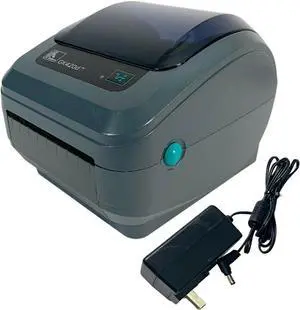 Ze bra GK420d Direct Thermal Bar code Printer USB LAN GK42-200210-000 with Adapter