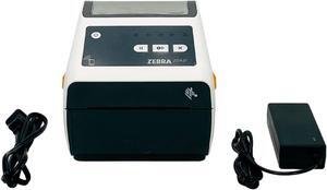 Ze bra ZD421-HC Direct Thermal Label Printer LAN USB Bluetooth ZD4AH42-D01E00EZ, Bundle with AC Adapter