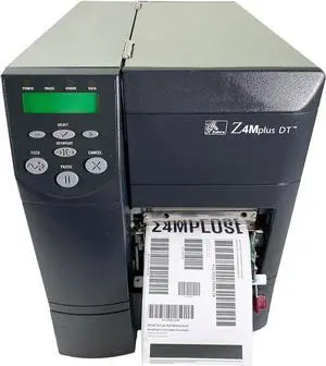 Ze bra Z4M Plus DT UPS Direct Thermal Label Printer Peel Rewind USB Serial, Bundle with Power Cord